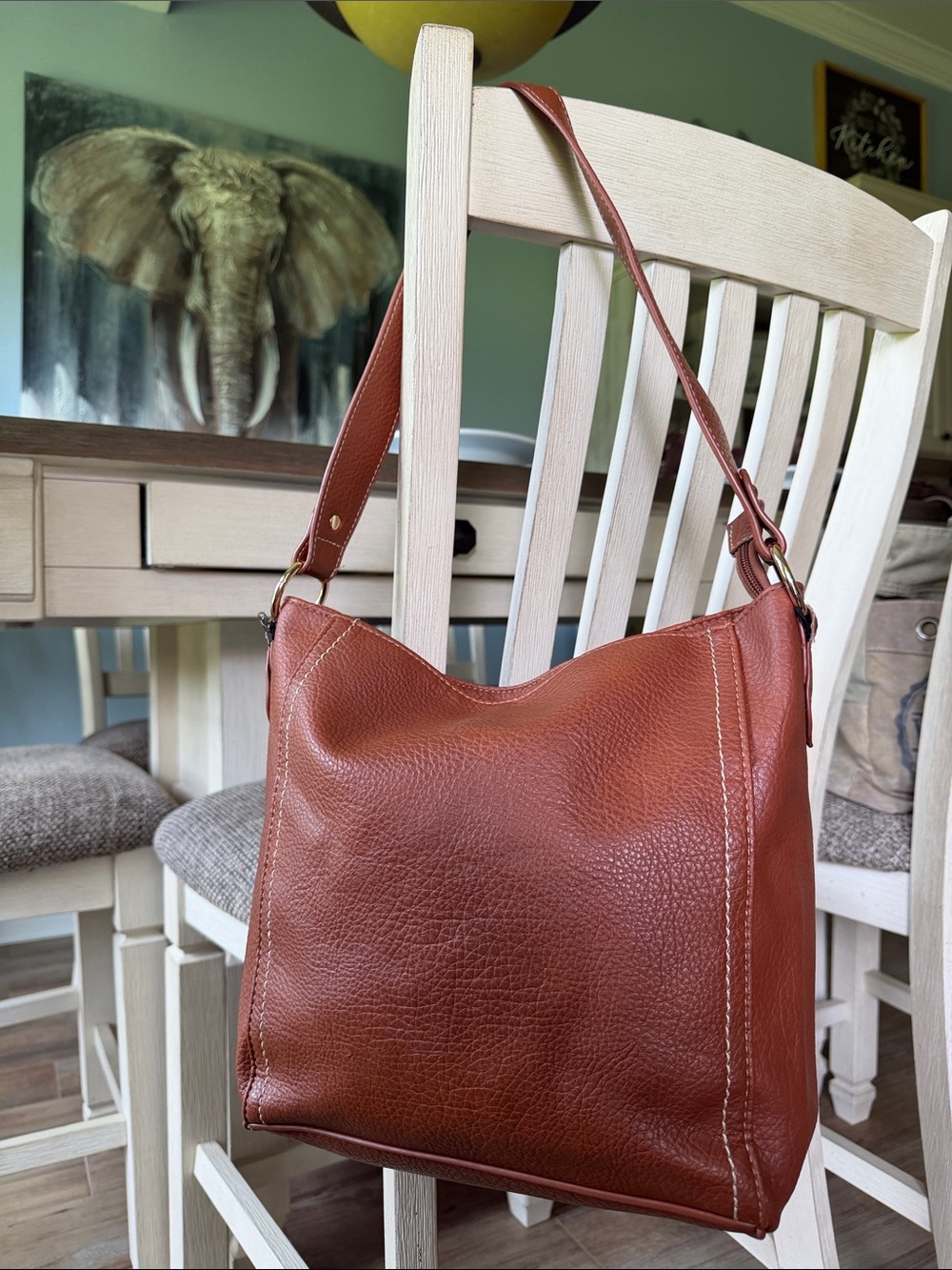 Montana West Brown Designer Vegan Leather Shoulder Hobo Spacious Bag